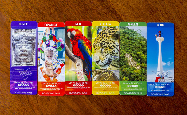 Belize Themed Boarding Passes
